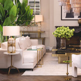 Eichholtz Perry Side Table, Brushed Brass, 22.24"H (114794 YV0J041URQ) 