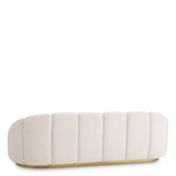 Eichholtz Inger Sofa, Boucle Cream Fabric, Brushed Brass, 90.55"W (A116448 YV0J041VPH) 