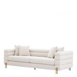 Eichholtz York Sofa, Boucle Cream Fabric, Brushed Brass Feet, 90.55"W (A113836 YV0J041VQ7) 