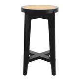 Eichholtz Dareau Counter Stool, Classic Black, Natural, 26.38"H (114382 YV0J03YW1F) 