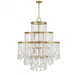 Savoy House Luna Chandelier, 15-Light, Warm Brass, 45"W (1-1868-15-322 ALVNW) 
