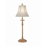 Stiffel Buffet Lamp, 1-Light, Polished Honey Brass, Cream Aberdeen Fabric Shade, 35"H (BL-A128-A168-PHB YV0J07RRDU) 