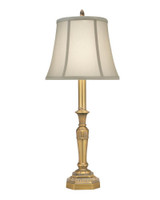 Stiffel Buffet Lamp, 1-Light, Artisan Brass, Ivory Shadow Fabric Shade, 30"H (BL-A771-ABR YV0J07RRDW) 