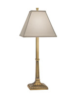 Stiffel Buffet Lamp, 1-Light, Artisan Brass, Ivory Shadow Fabric Shade, 23"H (BL-A837-ABR YV0J07RRDZ) 