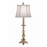 Stiffel Buffet Lamp, 1-Light, Burnished Brass, Ivory Shadow Fabric Shade, 28"H (BL-N2543-N2545-BB YV0J07RREQ) 