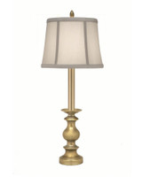 Stiffel Buffet Lamp, 1-Light, Artisan Brass, Ivory Shadow Fabric Shade, 25"H (BL-AC9846-ABR YV0J07RREG) 