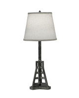 Stiffel Buffet Lamp, 1-Light, Charcoal, Cream Aberdeen Fabric Shade, 29"H (BL-N8216-CHAR YV0J07RREV) 