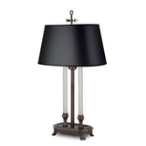 Stiffel Desk Lamp, 1-Light, Antique Old Bronze, Black Opaque Gold Foil Fabric Shade, 28"H (DL-6658-6689-AOB YV0J07RRFH) 