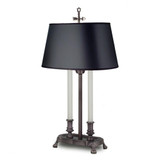 Stiffel Desk Lamp, 1-Light, Antique Old Bronze, Black Opaque Gold Foil Fabric Shade, 28"H (DL-N8337-N2410-AOB YV0J07RTC0) 
