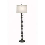 Stiffel Floor Lamp, 1-Light, Oxidized Bronze, Cream Aberdeen Fabric Shade, 63"H (FL-1320-A584-OB YV0J07RTC1) 
