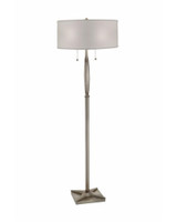Stiffel Floor Lamp, 2-Light, Antique Nickel, Global White Fabric Shade, 59"H (FL-6425X-K3059-AN YV0J07RTCK) 