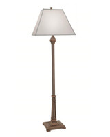 Stiffel Floor Lamp, 1-Light, Oxidized Bronze, Off-White Silk Shantung Fabric Shade, 63"H (FL-AC2027-AC2026-OB YV0J07RTDK) 