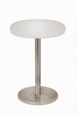 Stiffel Side Table, Satin Nickel, Opal Acrylic Top, 24"H (TBL-A1005-SN YV0J07RTEE) 
