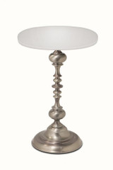 Stiffel Side Table, Antique Nickel, Opal Acrylic Top, 24"H (TBL-1320-C422-AN YV0J07RTEC) 