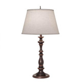Stiffel Table Lamp, 1-Light, Oxidized Bronze, Cream Aberdeen Fabric Shade, 33"H (TL-6650-6181-OB YV0J07RUAK) 