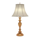 Stiffel Table Lamp, 1-Light, Umbered Brass, Pearl Supreme Satin Fabric Shade, 33"H (TL-A589-AC9826-UBR YV0J07RUCY) 