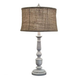 Stiffel Table Lamp, 1-Light, Distressed White, Natural Burlap Softback Fabric Shade, 29"H (TL-A667-DW YV0J07RUD4) 