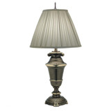 Stiffel Table Lamp, 1-Light, Roman Bronze, Box Pleated Ivory Shadow Fabric Shade, 33"H (TL-A835-RB YV0J07RUDK) 