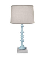 Stiffel Table Lamp, 1-Light, Gloss Light Blue, Satin Nickel, Cream Aberdeen Fabric Shade, 27"H (TL-K57-A050-GLB YV0J07RV9Y) 