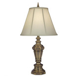 Stiffel Table Lamp, 1-Light, Antique Brass, Ivory Shadow Fabric Shade, 32"H (TL-N7580-AB YV0J07RVAR) 