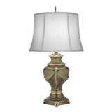 Stiffel Table Lamp, 1-Light, Roman Bronze, Off-White Silk Shantung Fabric Shade, 31"H (TL-N8244-RB YV0J07RVC5) 