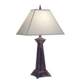 Stiffel Table Lamp, 1-Light, Antique Copper, Global White Fabric Shade, 31"H (TL-N8640-AC YV0J07RVCH) 
