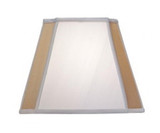 Stiffel Replacement Lampshade, Softback Cut Corner Square, Off-White & Tan Silk Shantung, Brass Top Ring, 9" Top x 15" Bottom x 12" Height (ST38 YV0J07RW8Z) 