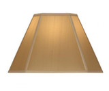 Stiffel Replacement Lampshade, Hardback Cut Corner Square, Tan Silk Shantung, Brass Top Ring, 9" Top x 20" Bottom x 14" Height (ST71 YV0J07RW9Z) 