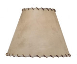 Stiffel Replacement Lampshade, Hardback Empire, Calfskin with Leather Lacing, Brass Top Ring, 9" Top x 18" Bottom x 13" Height (ST113 YV0J07RWC9) 