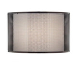 Stiffel Replacement Lampshade, Hardback Double Drum, Perforated Metal Oil-Rubbed Bronze White Linen, Brass Top Ring, 20" Top x 20" Bottom x 11" Height (ST119 YV0J07RWCG) 