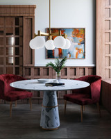 Alora Lighting Castilla Chandelier, 6-Light, Aged Gold, Opal Matte Glass, 29.5"D CH506230AGOP