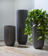 Phillips Collection Fluted Planter, Small, Gray, 12"W (PH97033 YV0J07T73F) 