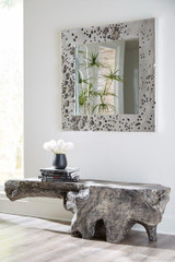 Phillips Collection Splotch Mirror, Silver Leaf, 39"W (PH100841 YV0J07W5U1) 