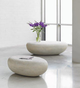 Phillips Collection River Stone Coffee Table, Large, Off-White, 54"W (PH64434 YV0J07W4T2) 