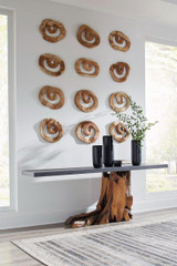 Phillips Collection Swirl Wall Tile, Teak, 16"W (ID78856 YV0J07W6QZ) 