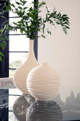 Phillips Collection Waves Vase, Sphere, Small, Off-White, 12"H (PH53125 YV0J07W7QT) 