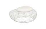 Phillips Collection Wire Mesh Stone Stool, Small, White Fabric Cushion, White Frame, 12"H (TH110596 YV0J07W7R2) 