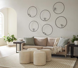 Phillips Collection Olympic Figure in Iron Ring Wall Sculpture, Style A, Black Rust, 23"W (TH99501 YV0J07TAZE) 