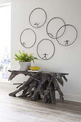 Phillips Collection Olympic Figure in Iron Ring Wall Sculpture, Style D, Black Rust, 23"W (TH99504 YV0J07TAZH) 