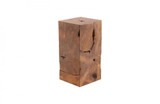 Phillips Collection Teak Slice Pedestal, Small, Natural Teak, 12"W (ID65138 YV0J07W6RY) 