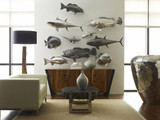 Phillips Collection Fish Wall Sculpture, Whaler Shark, Polished Aluminum, 26"W (PH64546 YV0J07W7QX) 