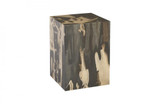 Phillips Collection Cast Petrified Wood Stool, Rectangle, Aged Wood, 17.5"H (PH94497 YV0J07T45R) 