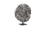 Phillips Collection Cast Root Sculpture, Silver Leaf, Black Base, 37"H (PH104319 YV0J07T52C) 