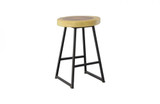 Phillips Collection Chuleta Bar Stool, Chamcha Top, Black Frame, 28"H (TH109886 YV0J07T542) 