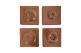 Phillips Collection Cuadritos Wall Tile, Set of 4, Polished Copper, 9"W (PH67740 YV0J07T62N) 
