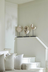 Phillips Collection Eroded Wood Sculpture, Block, White, Black Base, 22"H (ID102135 YV0J07T70H) 