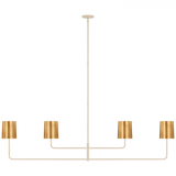 Visual Comfort & Co. Signature Collection Go Lightly 70" Four Light Linear Chandelier, Visual Comfort & Co. Signature Collection BBL 5087CW-G D93UX 