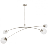 Visual Comfort & Co. Signature Collection Prescott 69" Linear Chandelier, Visual Comfort & Co. Signature Collection KS 5406PN-CG D96TR 