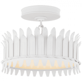 Visual Comfort & Co. Signature Collection Leslie 12" Semi-Flush, Visual Comfort & Co. Signature Collection SK 4205PW D95T0 