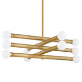 Corbett Pienza Chandelier, 10-Light, Brass, 50"W (373-50-VB CYAQ) 